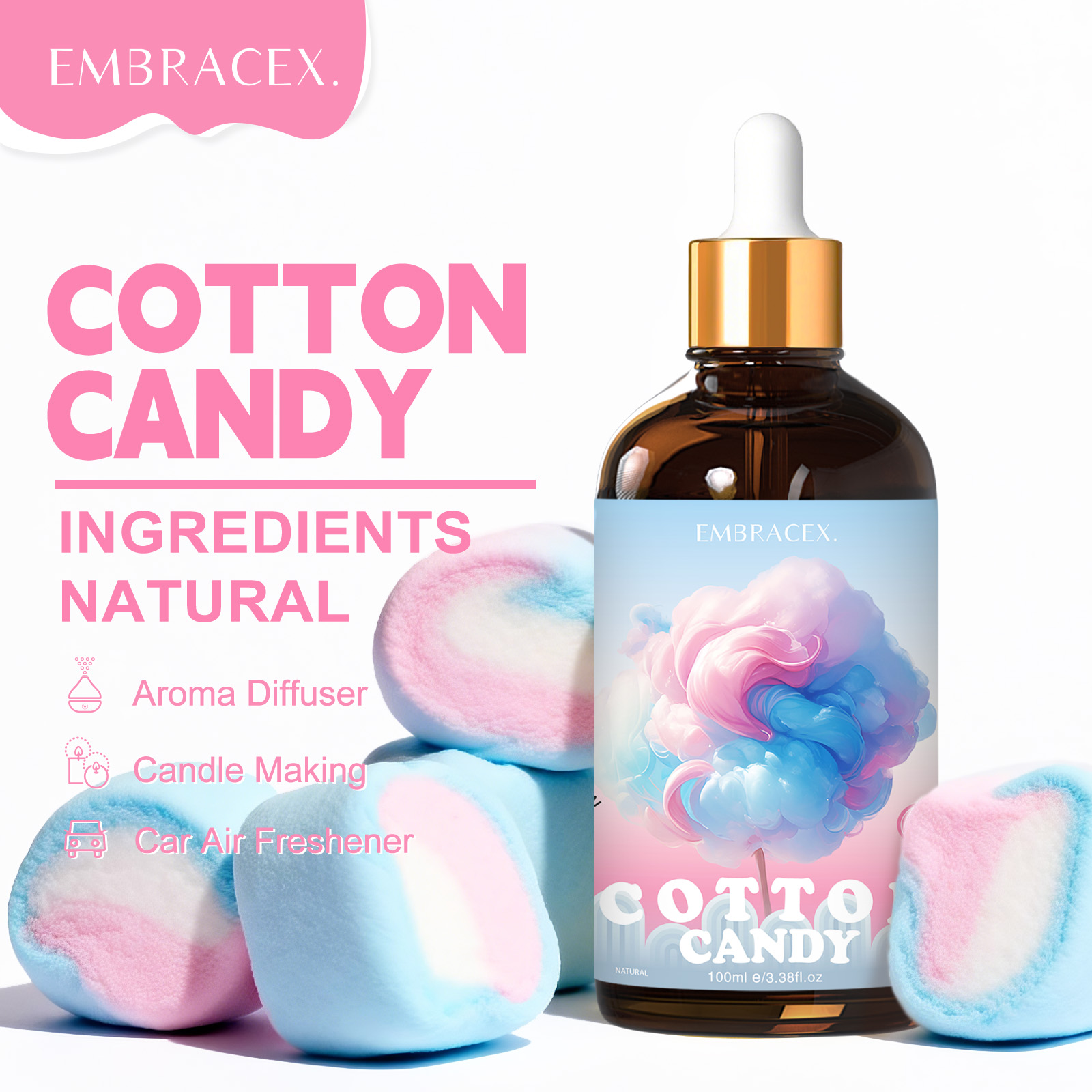 Candle Supplies Free Shipping - 100ml Cotton Candy Essential Oil Massage