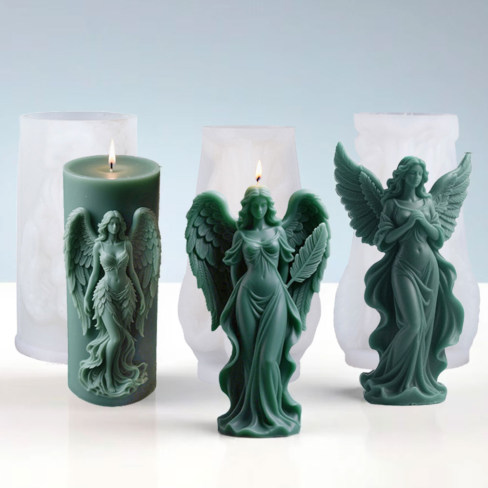 Candle Supplies Store - Wings Goddess Scented Silicone Candle Mould