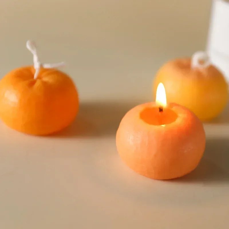 Candle Supplies Store - Creative Orange Shape Candle Silicone Mold