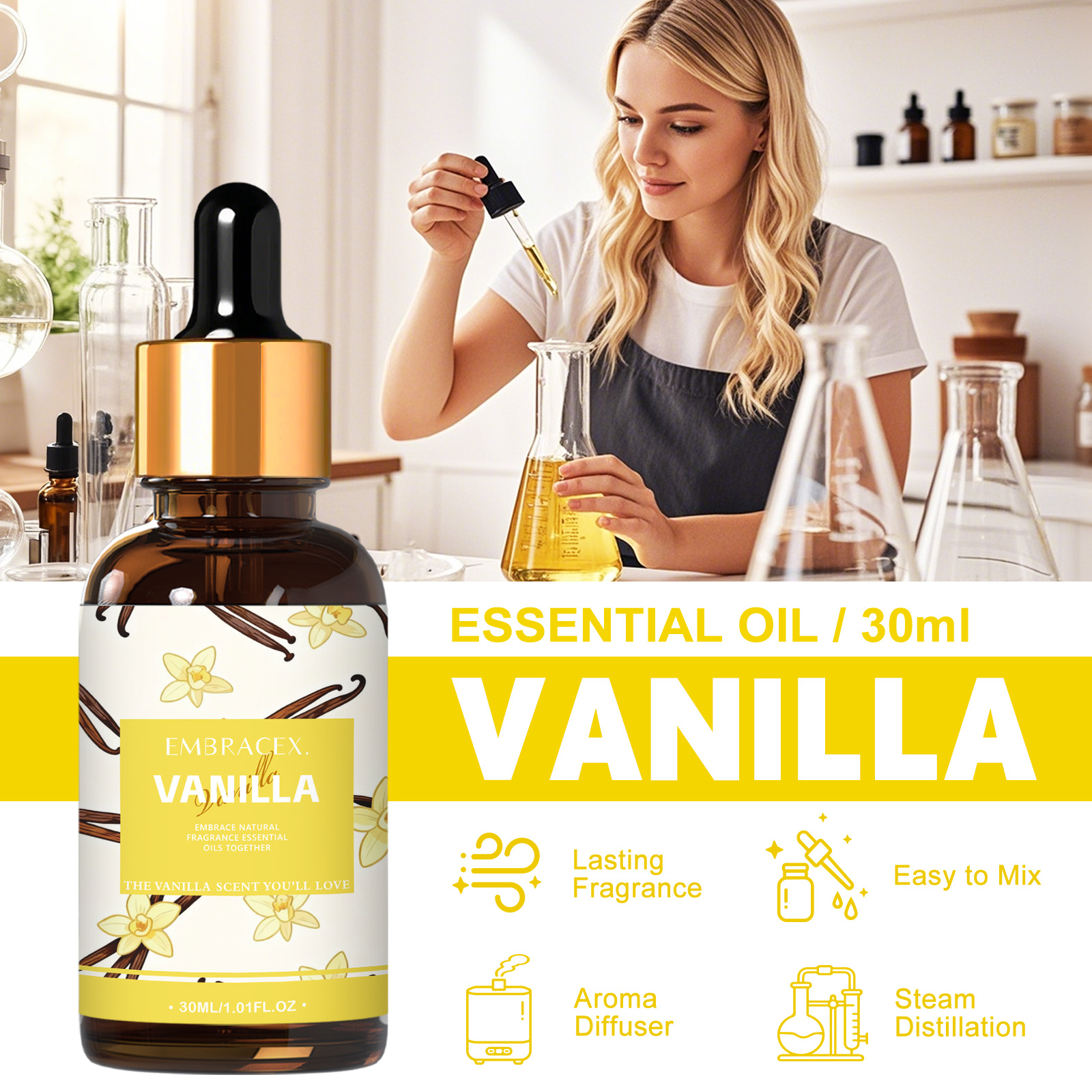 30ml Vanilla Essential Oil Per - Candle Supplies Free Shipping ulasan dan harga