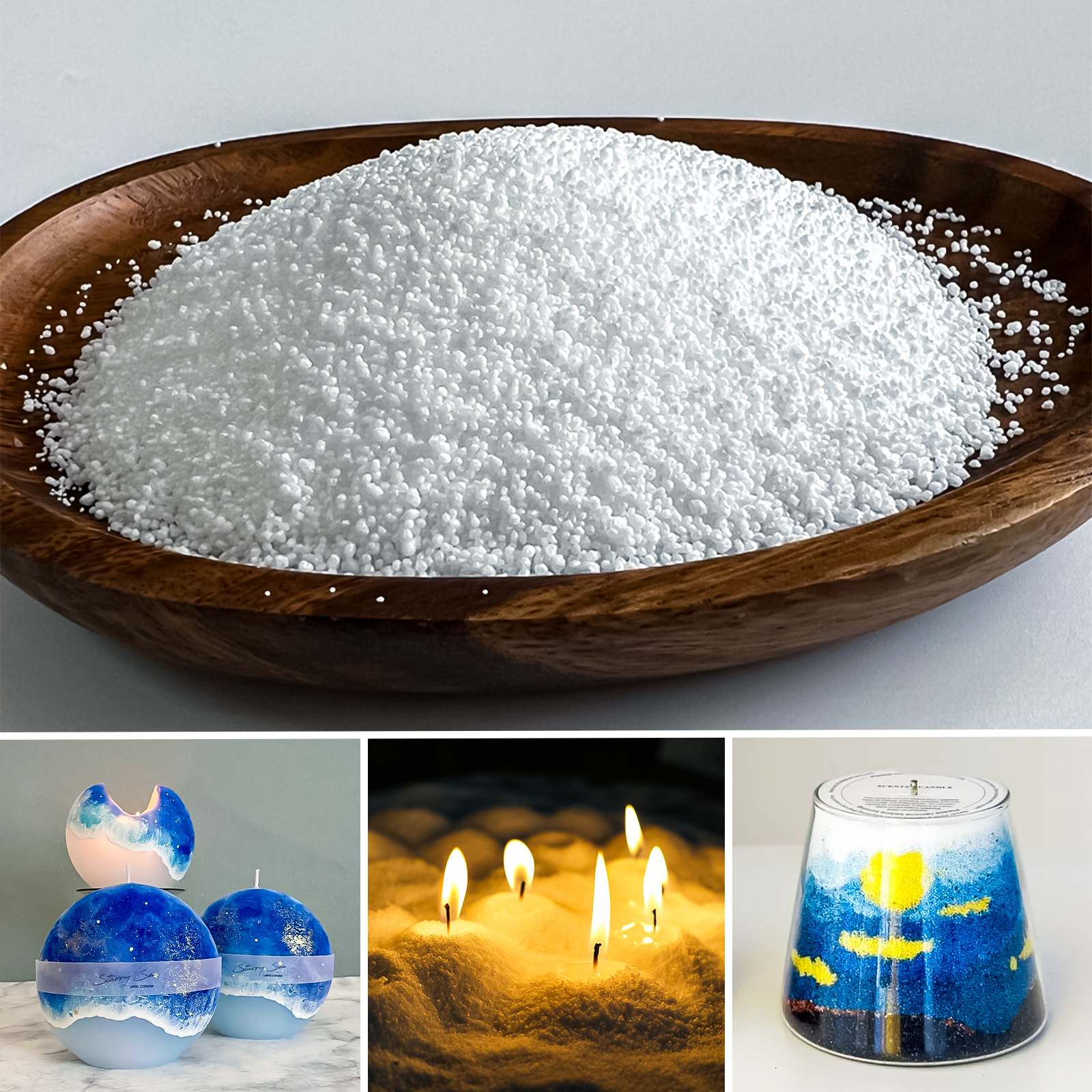 500g-1kg Sand Wax Ice Flower W - Candle Supplies Store ulasan dan harga