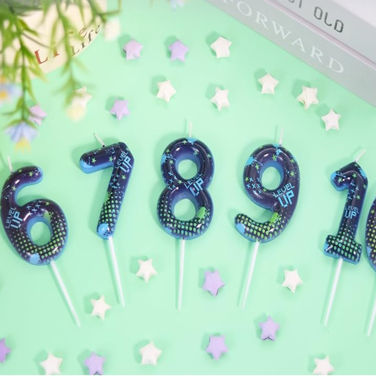 Blue Game Boy 0-9 Birthday Can - Candle Supplies Free Shipping ulasan dan harga