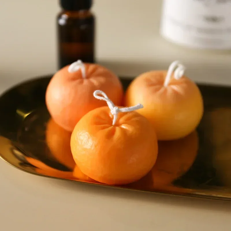 Creative Orange Shape Candle S - Candle Supplies Store ulasan dan harga