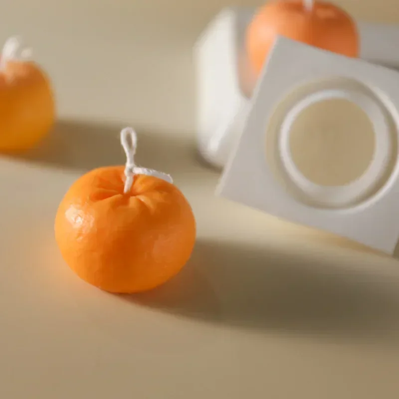 Creative Orange Shape Candle S - Candle Supplies Store ulasan dan harga
