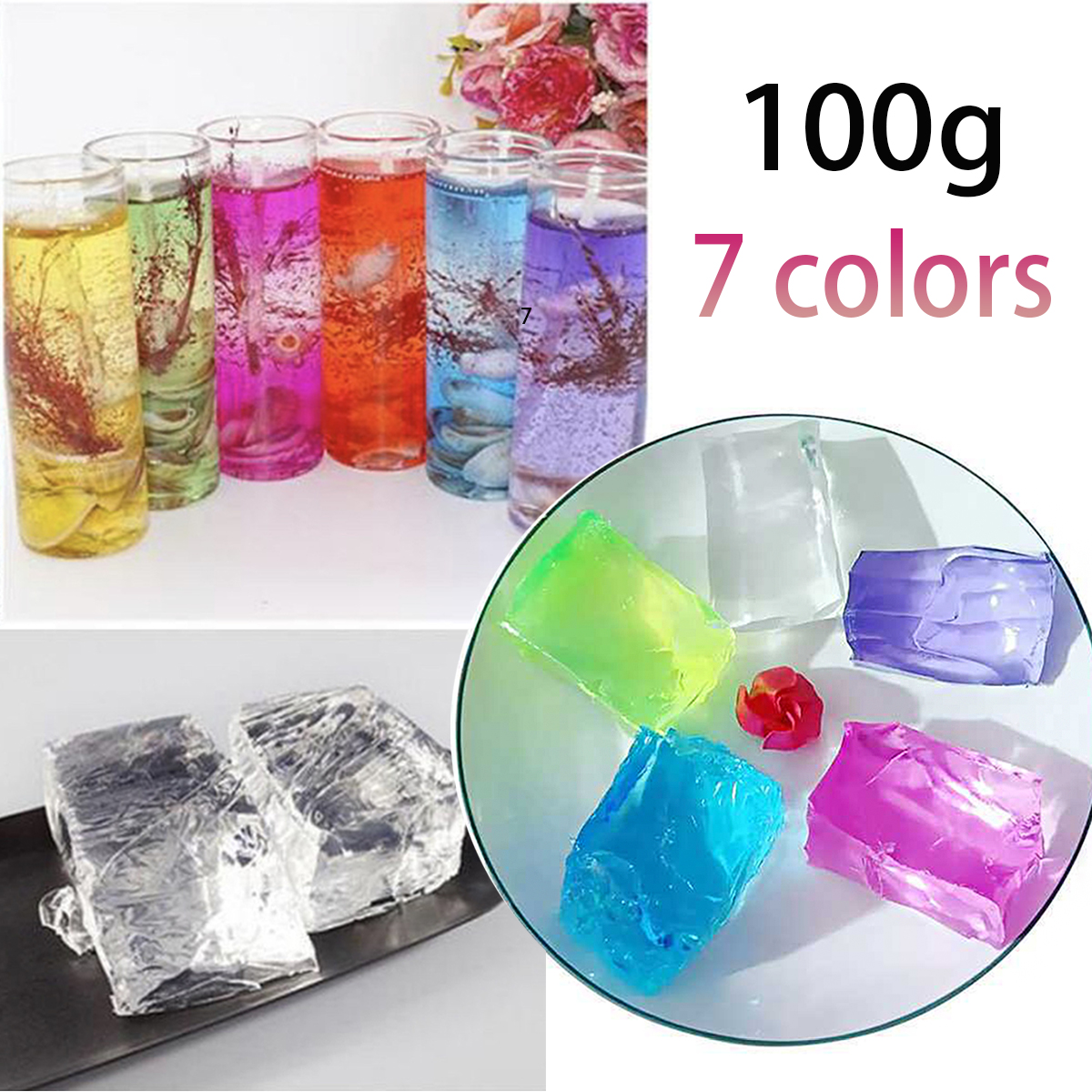 100G 7Colors Jelly Wax DIY Han - Candle Supplies Store ulasan dan harga