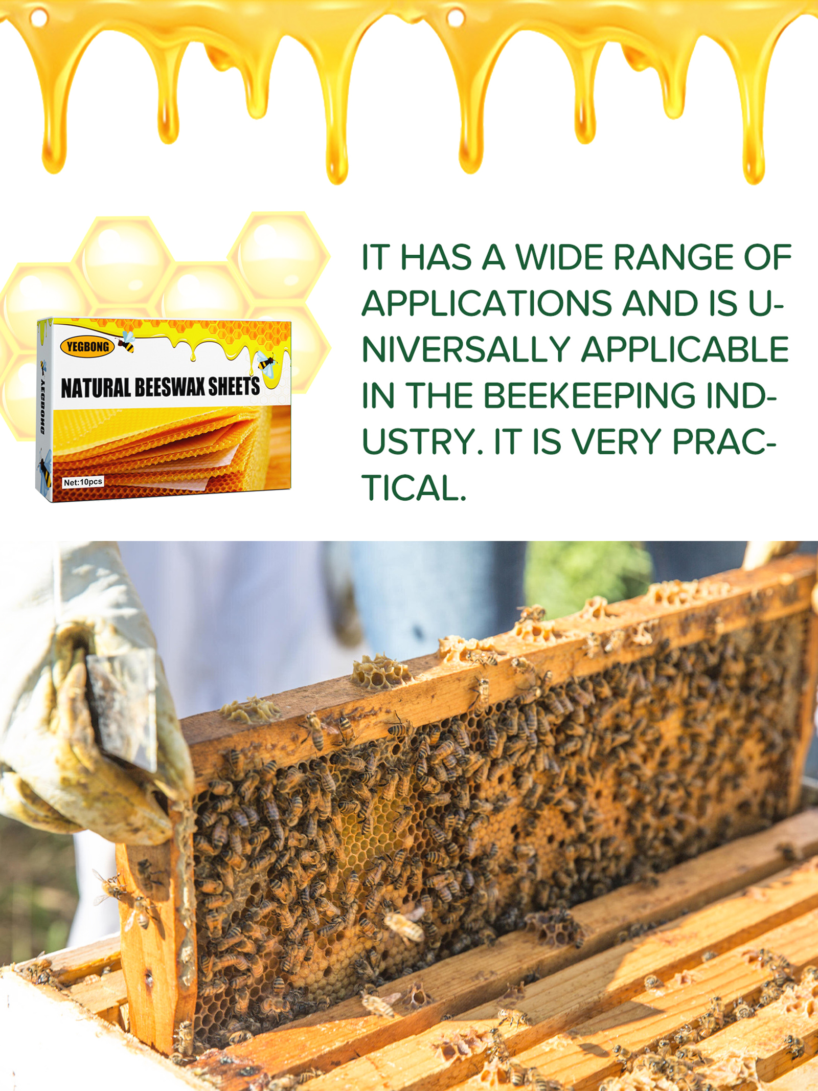 10Pcs Natural Honeycomb Bee Wa - Candle Supplies Store ulasan dan harga