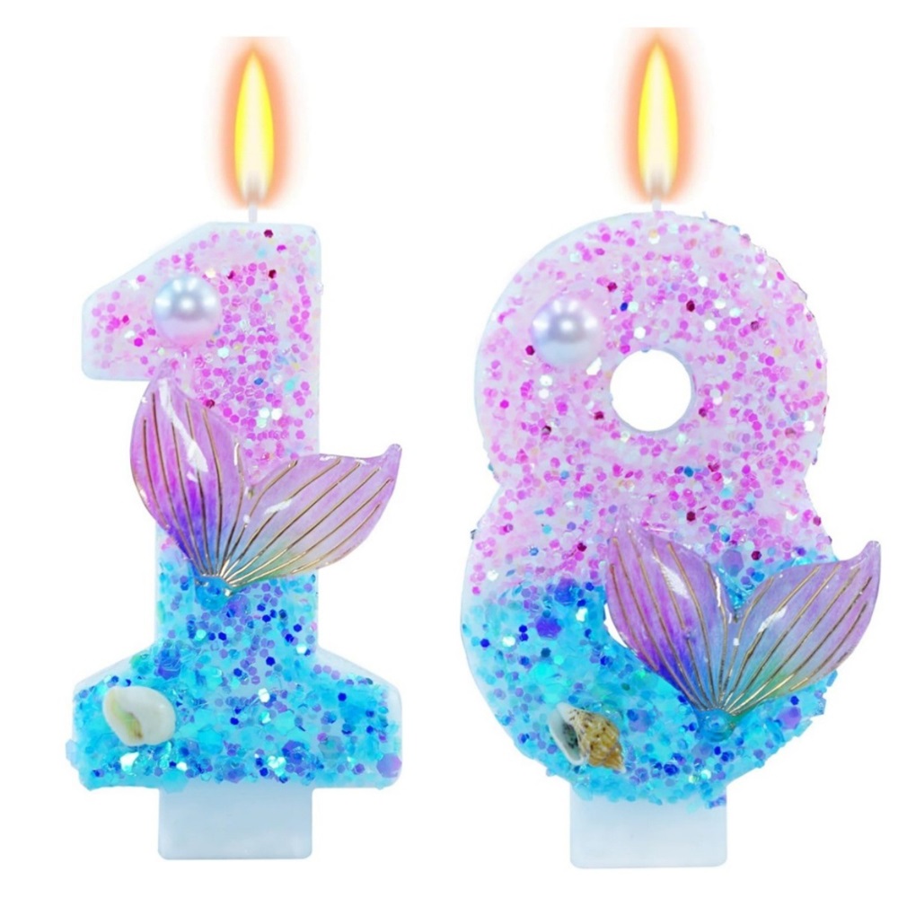 Mermaid Themed Birthday Candle - Candle Supplies Free Shipping ulasan dan harga