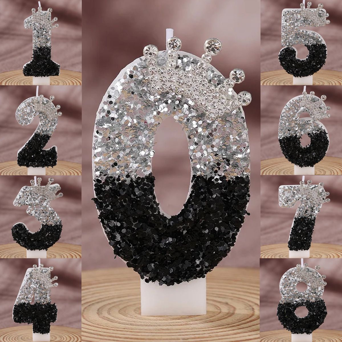 Black Silver Gradient Crown Ha - Candle Supplies Free Shipping ulasan dan harga